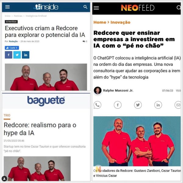 Redcore é destaque nos principais sites de notícias